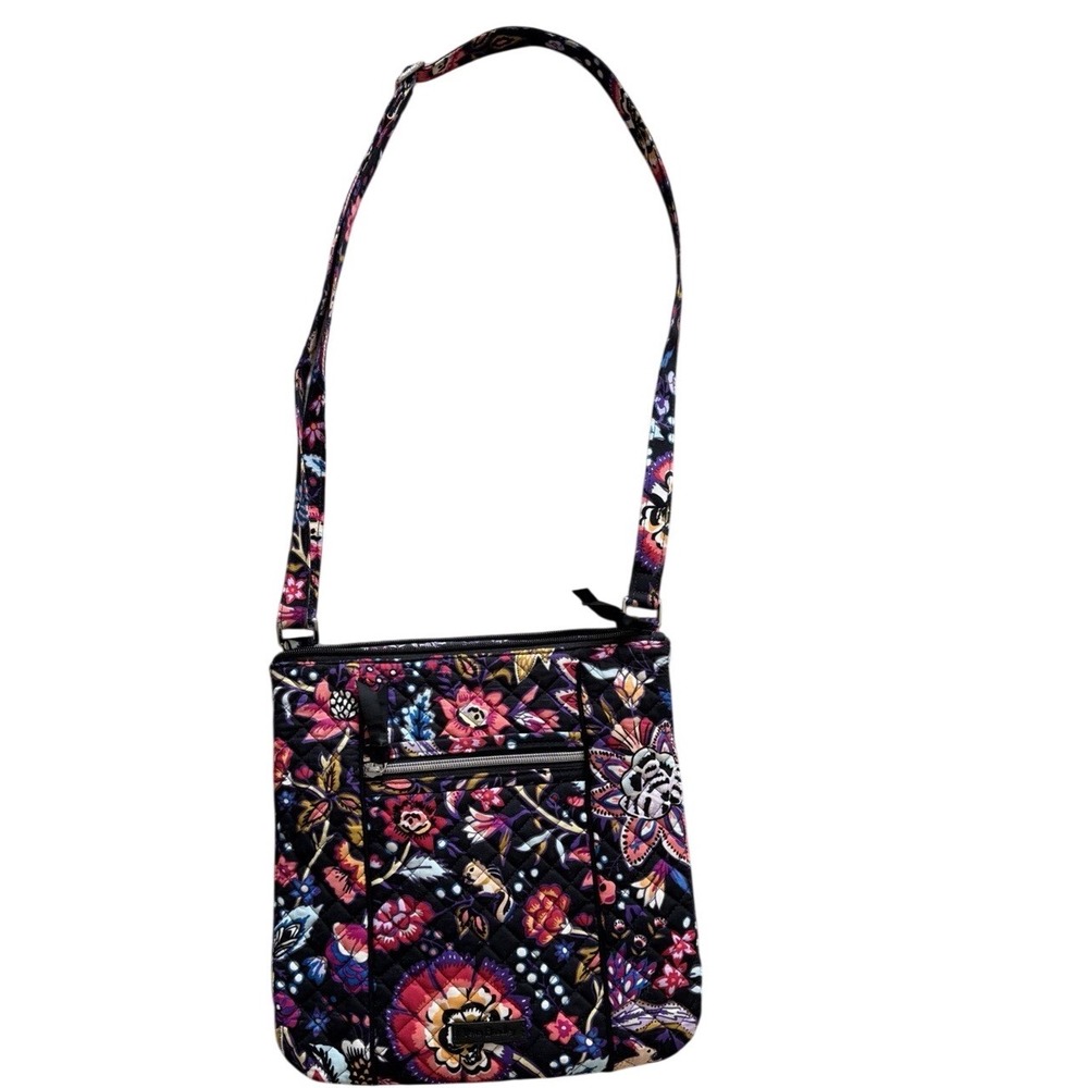 Vera Bradley Java Floral Quilted Cotton Slim Crossbody Hipbag Purse 11x11.5